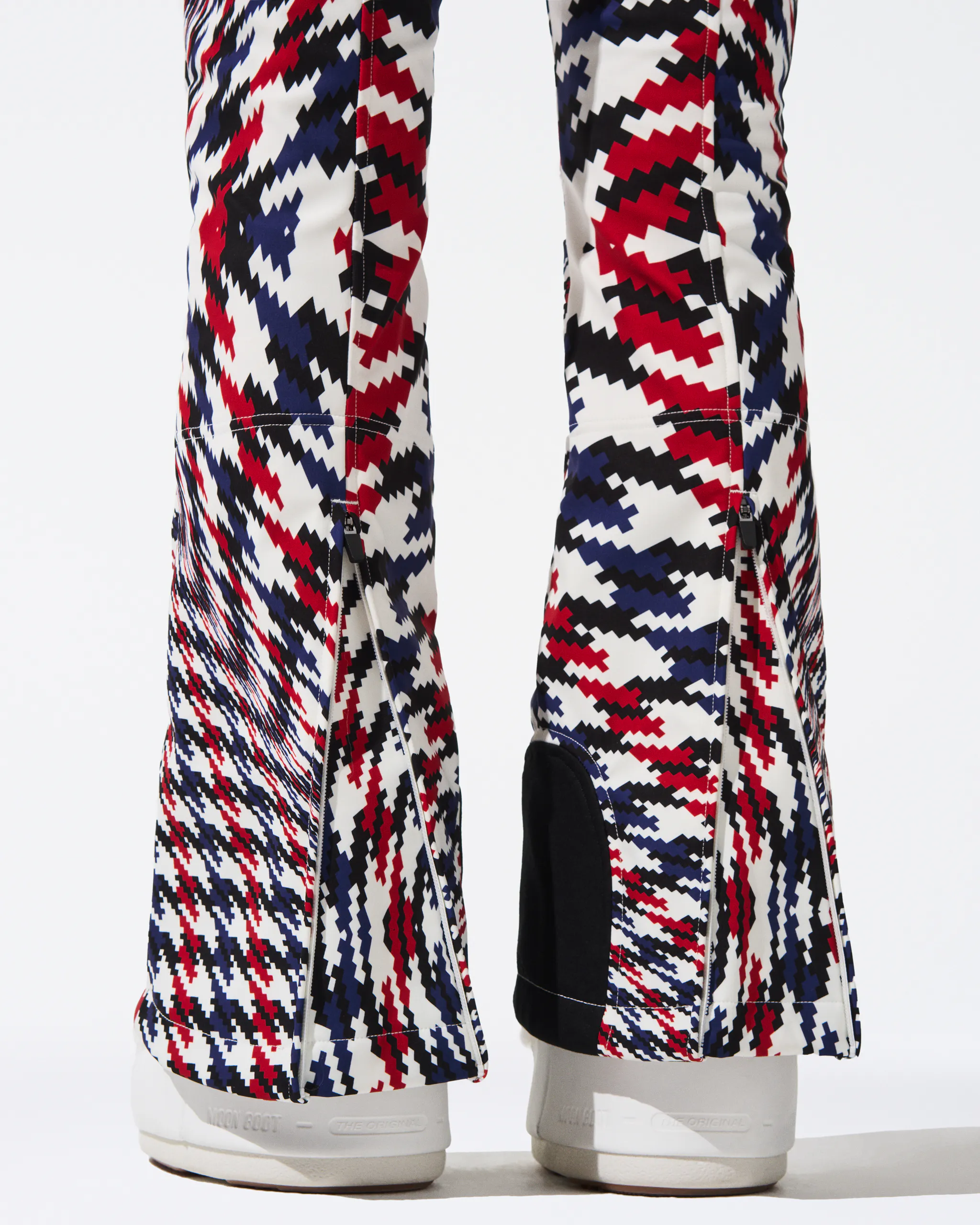 Twisted Houndstooth High-Waist Aurora Flare Ski Pant | Perfect Moment
